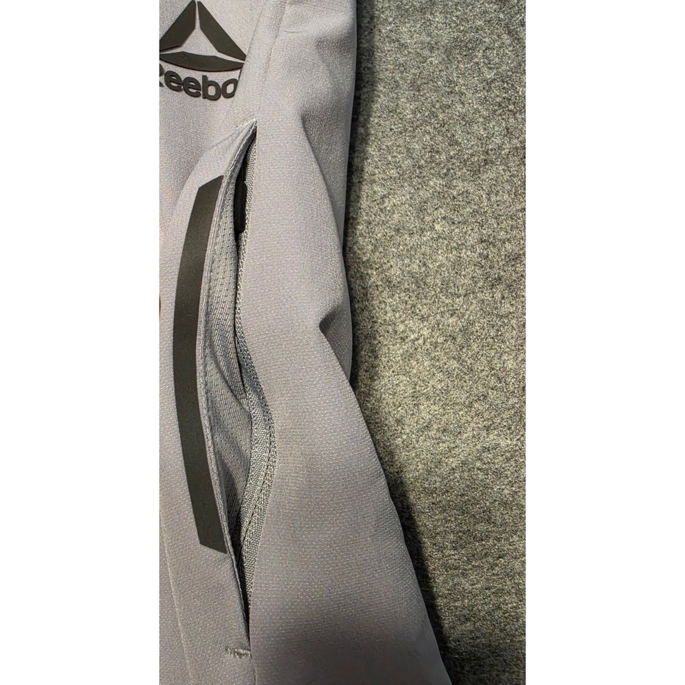 Reebok Mens Gray Athletic Training Pants Size Large RDM251PA31 Drawstring Bungee - Picture 5 of 9